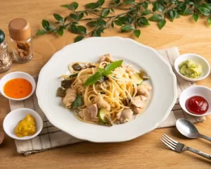 剝皮辣椒雞肉義大利麵​​